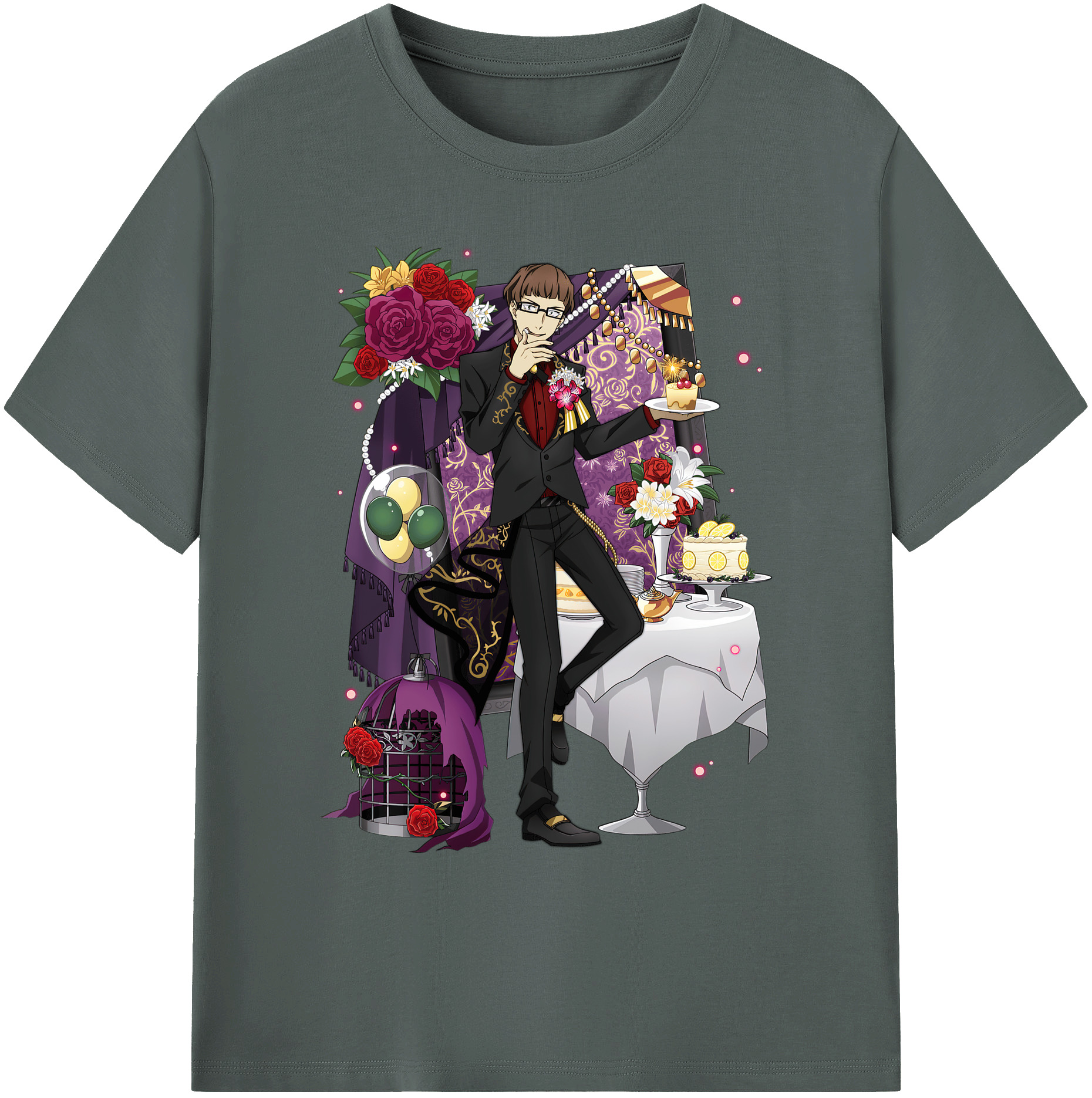 （画像用） 文豪ストレイドッグス Bungo Stray Dogs 綿100％ メンズ半袖Tシャツ｜肌触りやわらか＆通気性